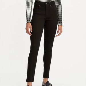 Levi’s 721 High Rise Skinny Black Denim Jeans, 29x32
